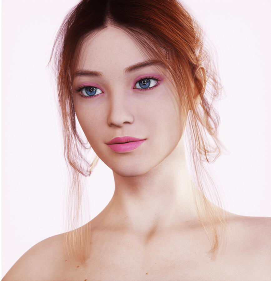 A futuristic avatar in profile